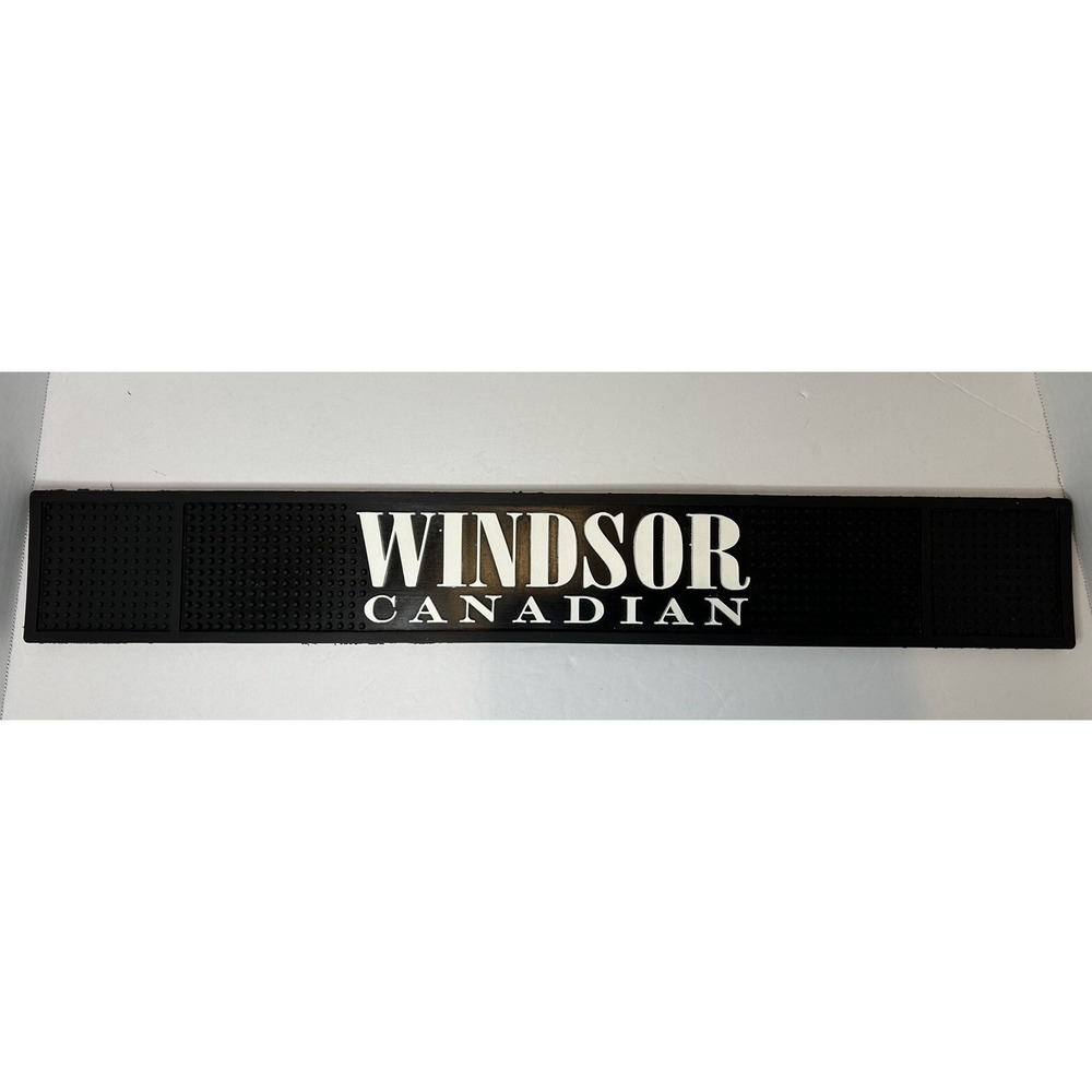 Windsor Canadian Whiskey Rubber‎ Bar Spill Mat Tap Drain Runner Mancave 23"